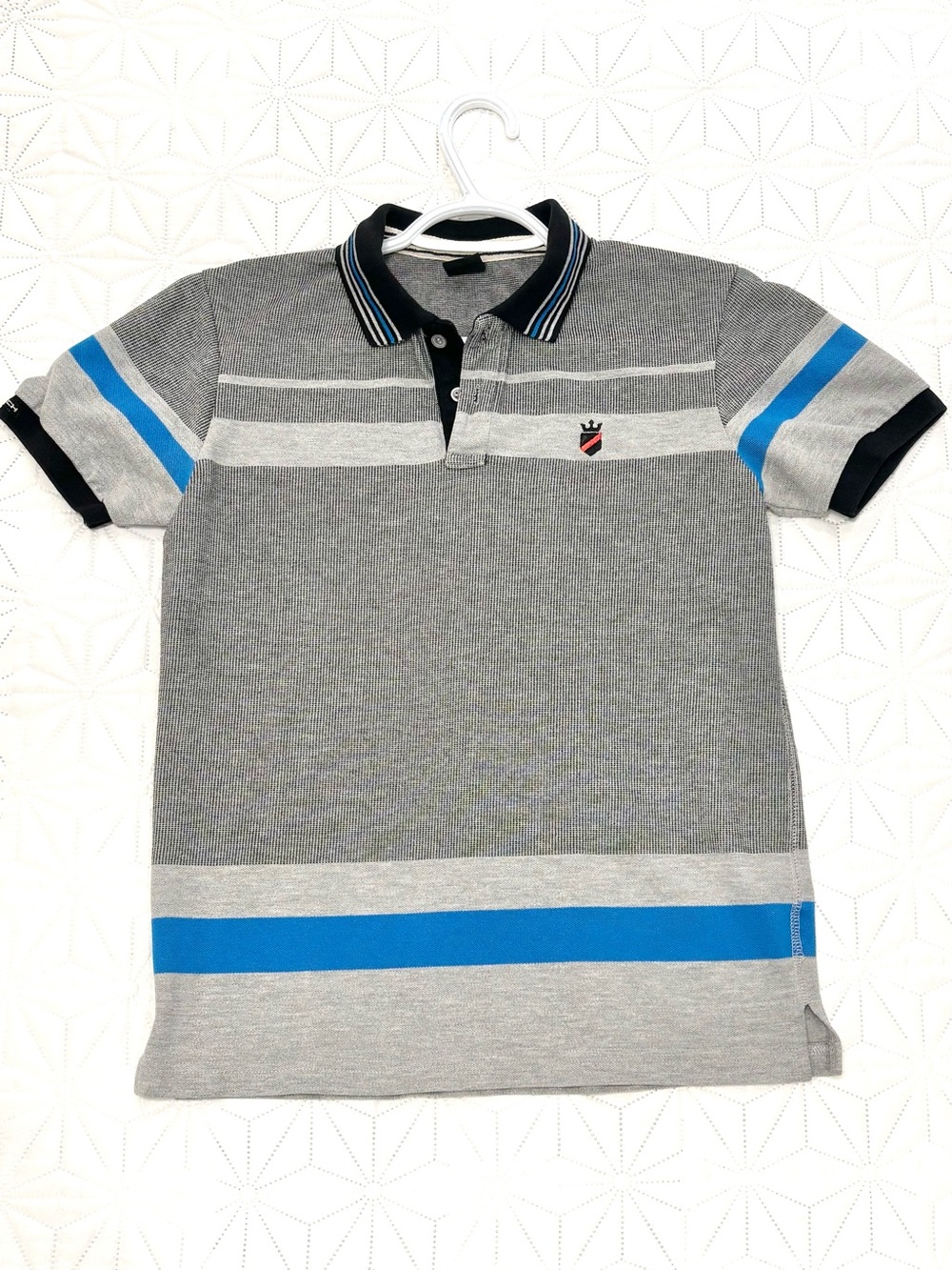 Vintage Coach Striped Polo Shirt mens size medium